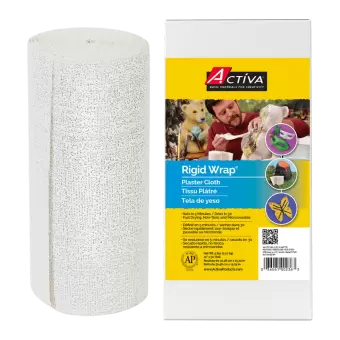 Creative Mark Plaster Cloth Rolls - Sculpting Cloth, Plaster Casts, Pre-Shrunk Cotton Guaze Fabric Infused with Plaster of Paris - [Single Roll - 4