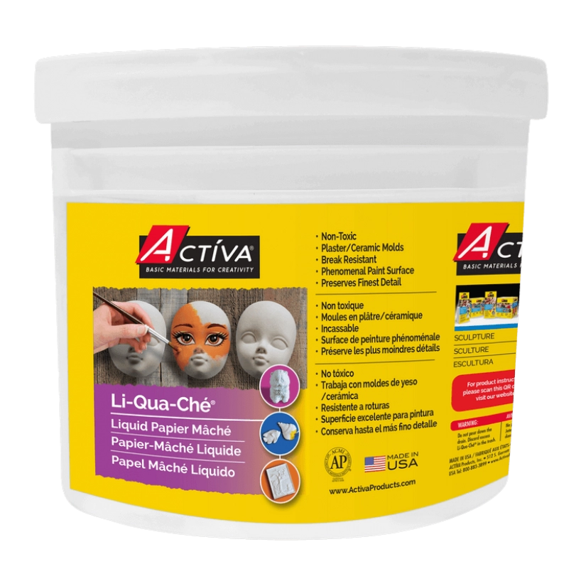 ACTÍVA Li-Qua-Ché® Liquid Paper Mâché, 1 gal (128 oz) Pail