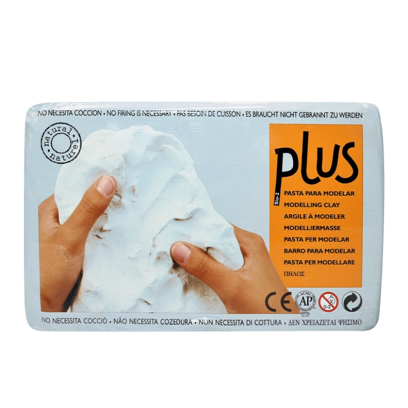 E - Buddies Dozen Natural Air-Dry Clay, White,All-Purpose Modeling Clay for  Sculpting, Hand Modeling