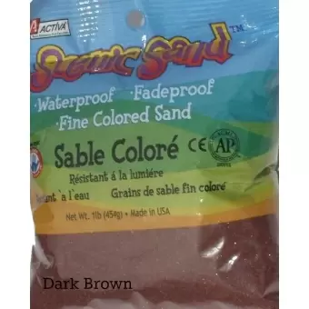Scenic Sand 4552 Activa 5 lbs Bag of Colored Sand Dark Brown 