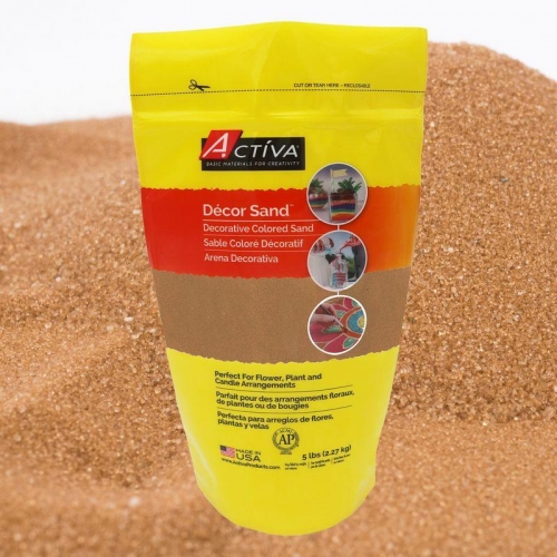 Décor Sand™ Decorative Colored Sand, Cocoa Brown, 5 lb (2.27 kg) Reclosable 