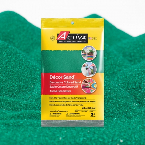 Décor Sand™ Decorative Colored Sand, Vivid Green, 28 oz (780 g) Bag 