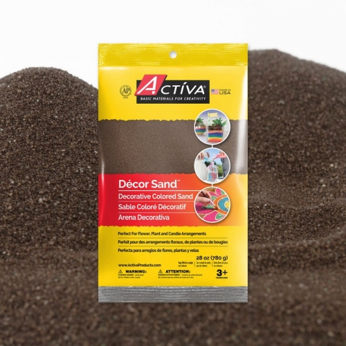 Décor Sand™ Decorative Colored Sand, Dark Brown, 28 oz (780 g) Bag 