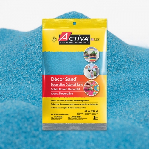Décor Sand™ Decorative Colored Sand, Light Blue, 28 oz (780 g) Bag 