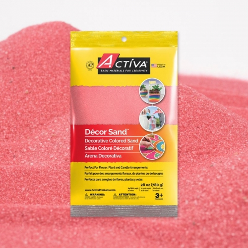 Décor Sand™ Decorative Colored Sand, Pink, 28 oz (780 g) Bag 