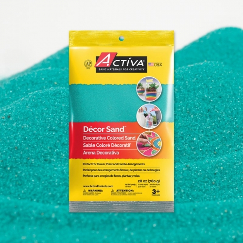 Décor Sand™ Decorative Colored Sand, Turquoise, 28 oz (780 g) Bag 