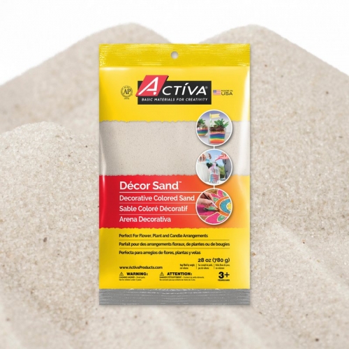 Décor Sand™ Decorative Colored Sand, White, 28 oz (780 g) Bag 