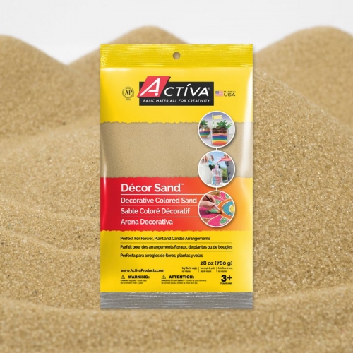 Décor Sand™ Decorative Colored Sand, Light Brown, 28 oz (780 g) Bag 