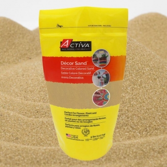 Décor Sand™ Decorative Colored Sand, Light Brown, 5 lb (2.27 kg) Reclosable 