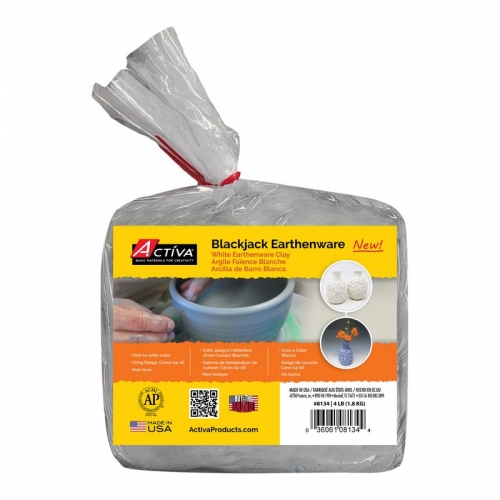 New Blackjack White Earthenware Clay™, 4 lb (1.8 kg) Sample