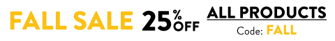 Get 25% off with coupon code FALL during our Fall Sale!