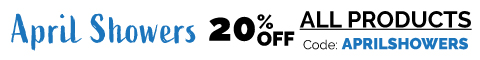 Get 20% off with coupon code APRILSHOWERS during our April Showers Sale!