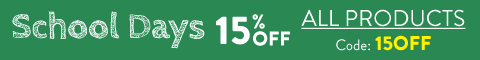 Get 15% off with coupon code 15OFF during our School Days Sale!